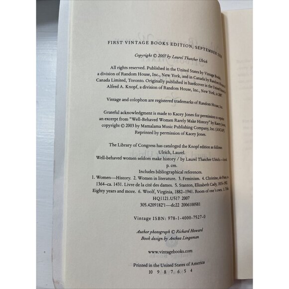 Well-Behaved Women Seldom Make History By Laurel Thatcher Ulrich - Picture 3 of 3